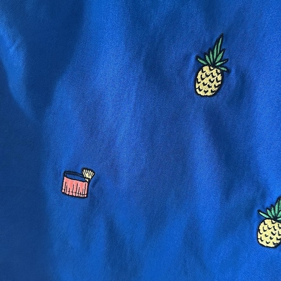 Vineyard Vines Mens Breaker Shorts Pineapple Regatta Blue Sz 32 Preppy Summer - Picture 3 of 9